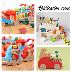 Набор из 100 колеса и 50 палочек из необработанного дерева схима&nbsp;DIY-OC0014-38B