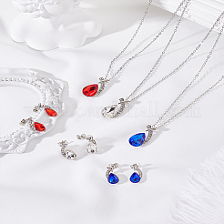 Комплект из ожерелья с подвеской из сплава и серег-гвоздиков&nbsp;SJEW-LP0001-46C