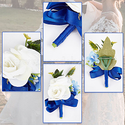 2шт. брошь-бутоньерка из шелковой ткани&nbsp;JEWB-CP0001-42