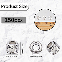 150 шт. бусины из сплава в тибетском стиле&nbsp;TIBEB-PA0001-03AS