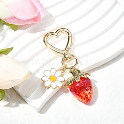 Подвеска из акрила в виде клубники&nbsp;HJEW-SW00120-01