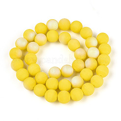 Нити из матовых непрозрачных стеклянных бусин&nbsp;LS-GLAA-T032-P10mm-MBB16