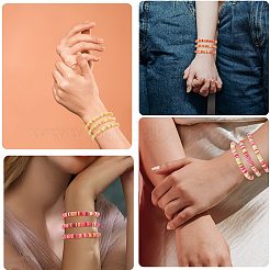 Набор эластичных браслетов ручной работы из полимерной глины Heishi Surfer&nbsp;BJEW-SW00099-02