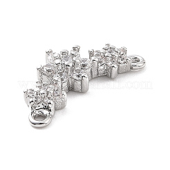 Экологически чистая латунная пластина с микропаве кубический цирконий подвески с 2 петлей&nbsp;KK-F843-08P