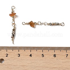 Подвески из натурального сердолика и стекла&nbsp;KK-P242-28G