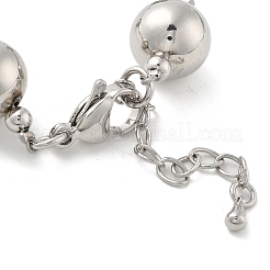 Латунные круглые браслеты из бусин для женщин&nbsp;LS-BJEW-S159-02A-P