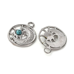 Подвески из синтетической бирюзы в виде солнца и луны&nbsp;STAS-P406-06P