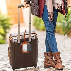 Вырезанная полая бирка для багажа из искусственной кожи 4 шт.&nbsp;OFST-CL0001-01B-02