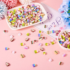 80 г бусины из полимерной глины ручной работы&nbsp;CLAY-TA0001-63