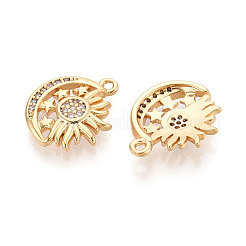 Подвески из латуни с прозрачным фианитом&nbsp;KK-T074-98G