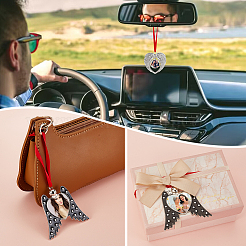 5 комплект 5 стилей цинковый сплав термоперенос сублимационная заготовка подвеска украшения&nbsp;AJEW-GA0007-53