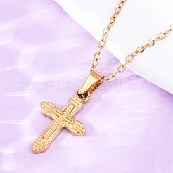 Ожерелья с подвесками из нержавеющей стали 304&nbsp;NJEW-H059-10G