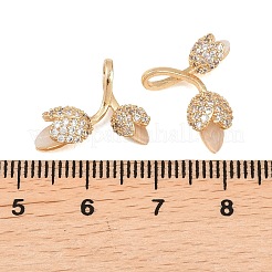 Латунные микрофибровые подвески с прозрачными кубическими циркониями&nbsp;KK-G552-04G