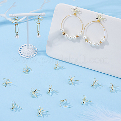 Латунные крючки для серег в форме банта&nbsp;KK-HS0001-78G