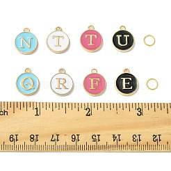 104 шт. 4-цветные эмалевые подвески с заглавными буквами алфавита A~Z&nbsp;ENAM-FS0003-91