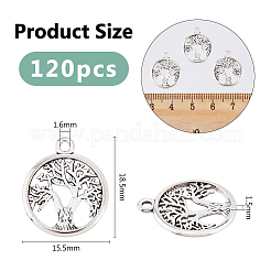 120 шт. Подвески из сплава в тибетском стиле&nbsp;TIBE-DC0001-14B