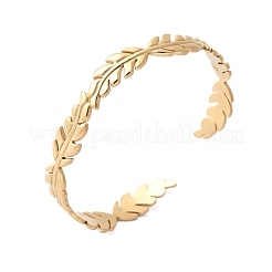 Браслеты-манжеты из нержавеющей стали 304 для женщин&nbsp;LS-BJEW-U032-10G