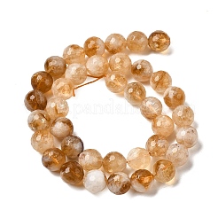 Нити из нагретых натуральных цитриновых бусин&nbsp;G-D359-A01-10mm