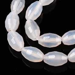 Натуральный белый агат бисер нитей&nbsp;G-T138-180A