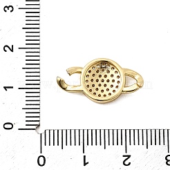 Шармы-соединители из латуни с микропаве из прозрачного кубического циркония&nbsp;KK-A266-09D-G