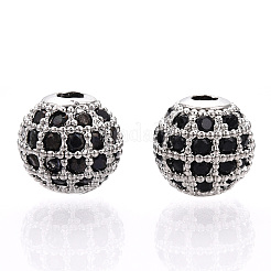 Стойки обшивки латунь кубического циркония бусы&nbsp;X-ZIRC-S001-8mm-B03