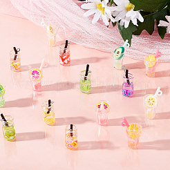 40 шт. 10 подвески из смолы с имитацией фруктового чая&nbsp;FIND-SC0002-49