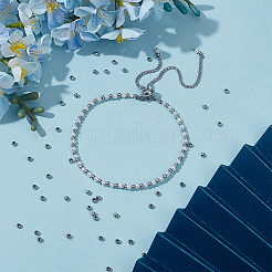 500 шт. круглые бусины из нержавеющей стали 304 с швом&nbsp;STAS-UN0063-61B-P