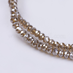 Стеклянные бусины с гальваническим покрытием &nbsp;GLAA-F078-FP05