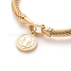 Браслеты с подвесками из нержавеющей стали 304 с ионным покрытием (IP)&nbsp;BJEW-L642-27G