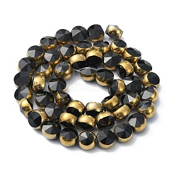 Полупокрытые гальваническим способом прозрачные стеклянные бусины&nbsp;EGLA-E060-02A-HP04