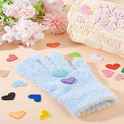 40 шт. 20 цвета компьютеризированная вышивка ткань утюгом / пришить патчи&nbsp;DIY-LP0001-10