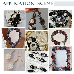 160шт 2 цвета непрозрачных бусин из смолы&nbsp;CRES-PH0001-23