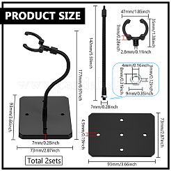 Собранные прямоугольные стойки для демонстрации фигурок из пластика PS с регулируемым железным кронштейном&nbsp;ODIS-WH0100-12A