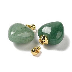 Подвески для флаконов с натуральным зеленым авантюрином&nbsp;G-Z039-03G-06