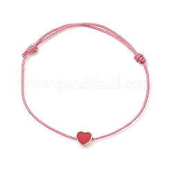 Регулируемые браслеты из вощеного хлопка с плетеными бусинами&nbsp;BJEW-JB11559