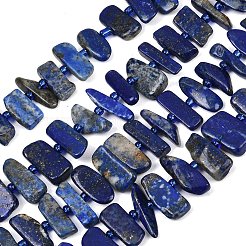 Нитки бусины из натурального ляписа-лазури&nbsp;G-K393-B05