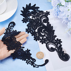 4 пара 2 стилей полиэстер и нейлон вышитые цветочные кружевные аппликации&nbsp;DIY-GF0009-09