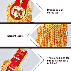 Ткань с железными эполетами аксессуары костюма&nbsp;DIY-WH0700-51B