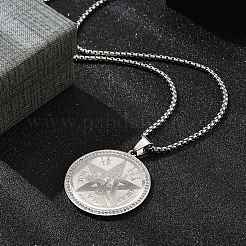 201 кулон из нержавеющей стали со стразами для женщин&nbsp;NJEW-U021-01P