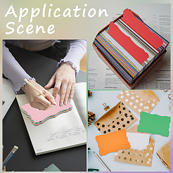 50 шт. 10-цветные заготовки для поздравительных открыток из самодельной бумаги&nbsp;AJEW-CP0010-26A