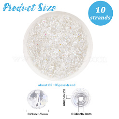 Стеклянные бусины с гальваническим покрытием &nbsp;EGLA-LT0001-06C