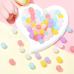 120шт 6 цвета имитация желе акриловые бусины&nbsp;MACR-YW0003-22