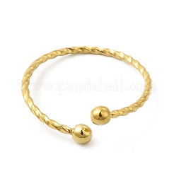 Ионное покрытие(ip) 304 нержавеющая сталь бисерное открытое кольцо-манжета для женщин&nbsp;RJEW-E070-02G