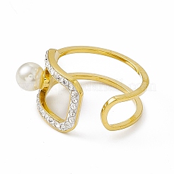 Кольцо-манжета из нержавеющей стали 304 с ионным покрытием (IP) и кубическим цирконием для женщин&nbsp;LS-RJEW-C060-04G