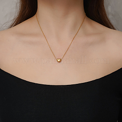 Ожерелья из нержавеющей стали с подвеской в форме сердца для женщин&nbsp;XB4381-2