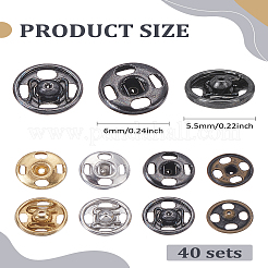 40 комплект латунных кнопок 4 цветов&nbsp;FIND-LP0003-97