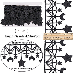 5 ярд полиэстерового кружева с отделкой в виде луны и звезд&nbsp;OCOR-GF0004-06