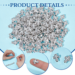 150 шт. бусины из цинкового сплава в тибетском стиле&nbsp;TIBEB-ME0001-02