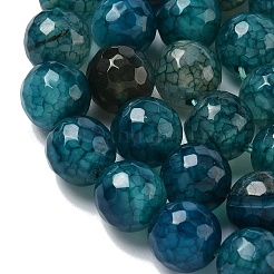 Нити бусин из натурального агата с прожилками дракона (окрашенные и нагретые)&nbsp;G-M437-C01-01R-01