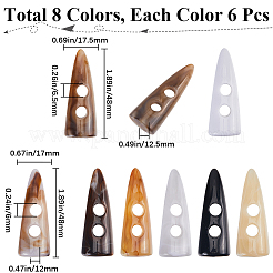 8 стиль пуговицы из смолы&nbsp;BUTT-GF0003-97